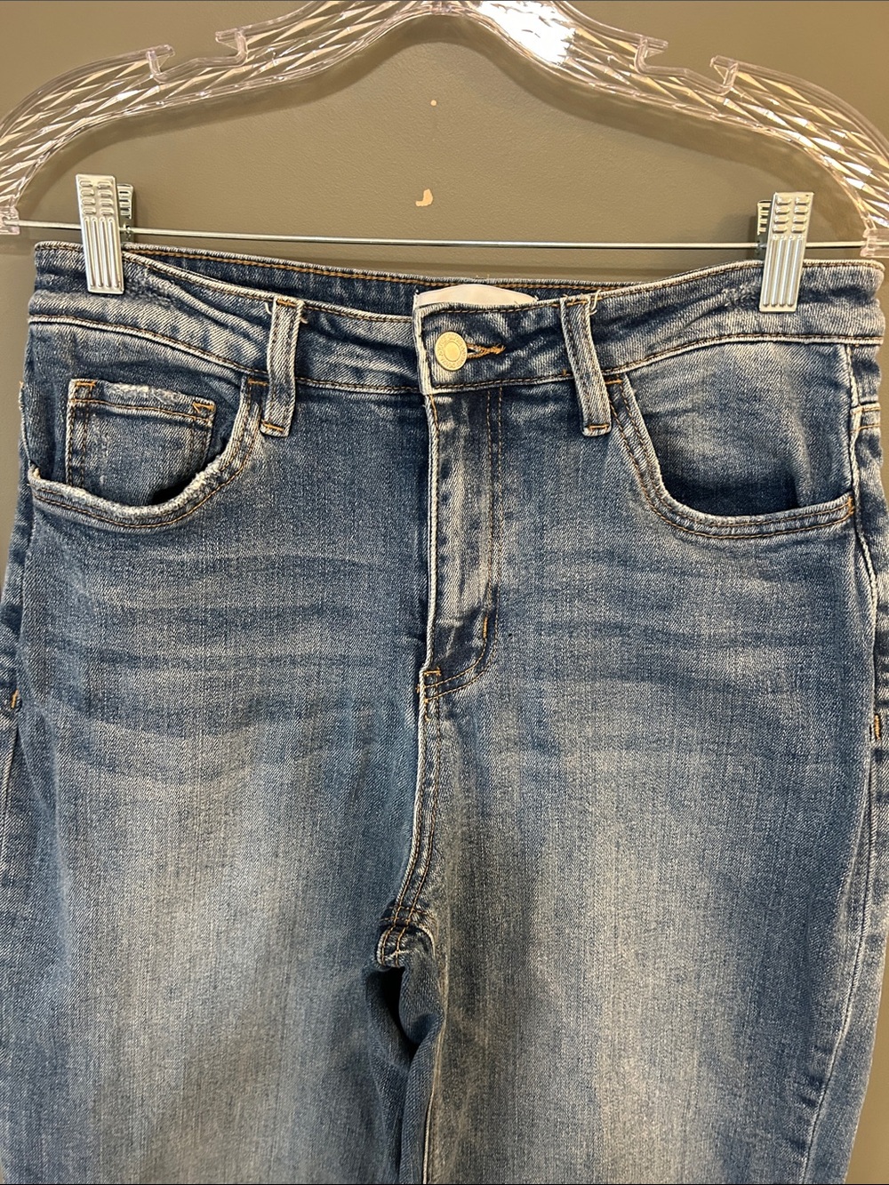 Vervet Straight-Wide Leg Crop Women’s Jeans in Medium Blue Size 29 - Picture 3 of 7